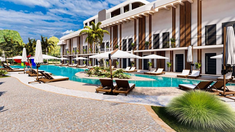 Апартаменты в жилом комплексе в 700 м от моря в районе Бахчеле/Искеле (003514) — фото 9