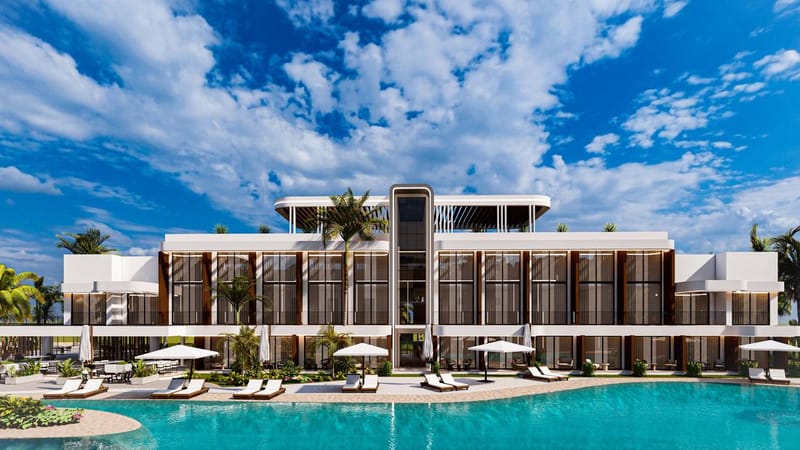 Апартаменты в жилом комплексе в 700 м от моря в районе Бахчеле/Искеле (003514) — фото 15