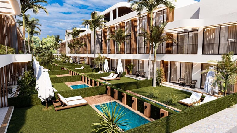 Апартаменты в жилом комплексе в 700 м от моря в районе Бахчеле/Искеле (003514) — фото 6