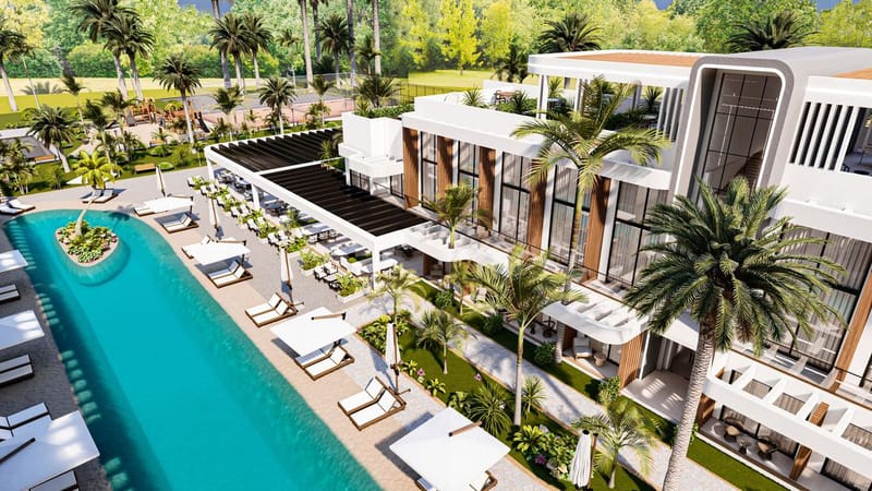 Апартаменты в жилом комплексе в 700 м от моря в районе Бахчеле/Искеле (003514) — фото 7