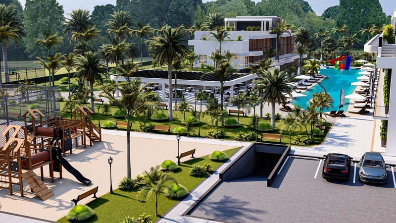 Апартаменты в жилом комплексе в 700 м от моря в районе Бахчеле/Искеле (003514) — фото 8