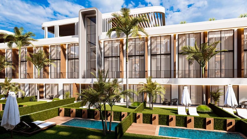 Апартаменты в жилом комплексе в 700 м от моря в районе Бахчеле/Искеле (003514) — фото 2