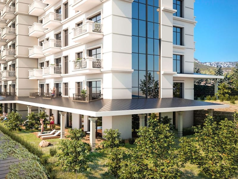 Квартира с панорамными видами в современном комплексе на холме, Махмутлар (41100) — фото 5