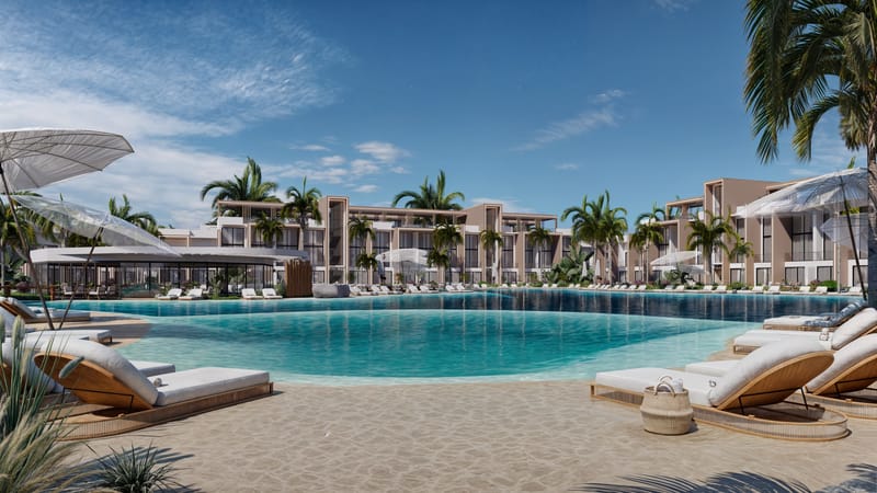 Жилой комплекс апартаментов с бассейном-лагуной в Искеле (005514) — фото 11