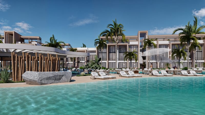 Жилой комплекс апартаментов с бассейном-лагуной в Искеле (005514) — фото 4