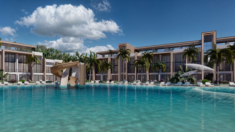 Жилой комплекс апартаментов с бассейном-лагуной в Искеле (005514) — фото 12