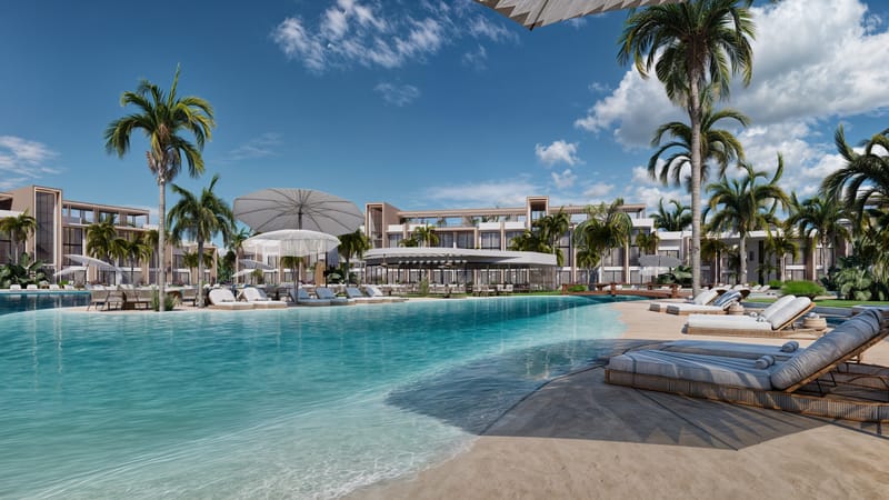 Жилой комплекс апартаментов с бассейном-лагуной в Искеле (005514) — фото 14